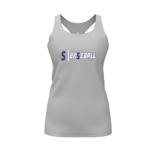 [FT0TRBGY-FYS-LOGO2] Decker Racerback Tank Top (Female Youth S, Gray, Logo 2)