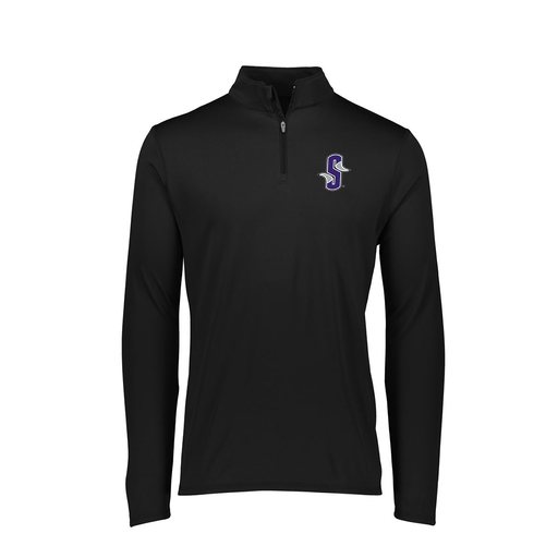 [FTLQFLBK-FAXS-LOGO3] Decker Women's Flex-Lite 1/4 Zip Shirt (Female Adult XS, Black, Logo 3)