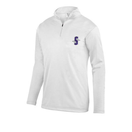 [FOLQFFWH-AS-LOGO3] Decker Men's FlexFleece 1/4 Zip (Adult S, White, Logo 3)